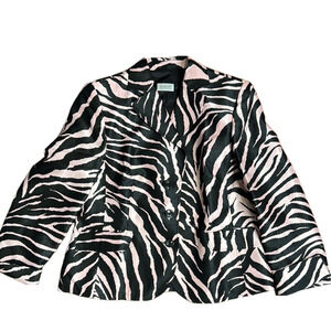 Basler Zebra Print Jacket - Black and Pink